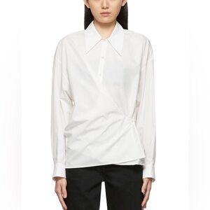 Lemaire White Twisted Shirt 34